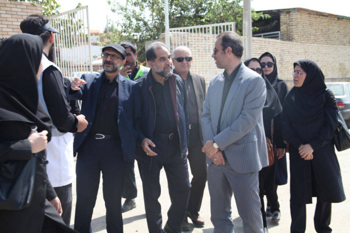 بازدید رئیس دانشگاه جامع علمی کاربردی از موکب دانشگاه در مسیر پیاده روی زائران حرم رضوی